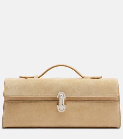 Savette Savette Symmetry Slim suede top-handle bag