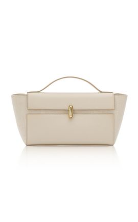 Savette Savette Trapeze Pochette In Canvas And Smooth Calf Leather
