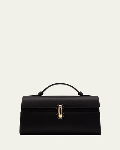 Savette Symmetry Satin Pochette Top-Handle Bag