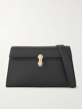 SAVETTE Symmetry textured-leather shoulder bag