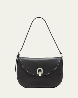 Savette Tondo Small Stitched Leather Hobo Bag