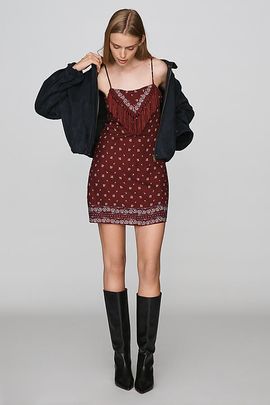 Saylor Anamarija Linen Blend Mini Dress