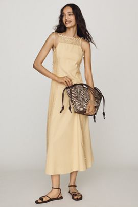 Saylor Lysandra Linen Blend Midi Dress