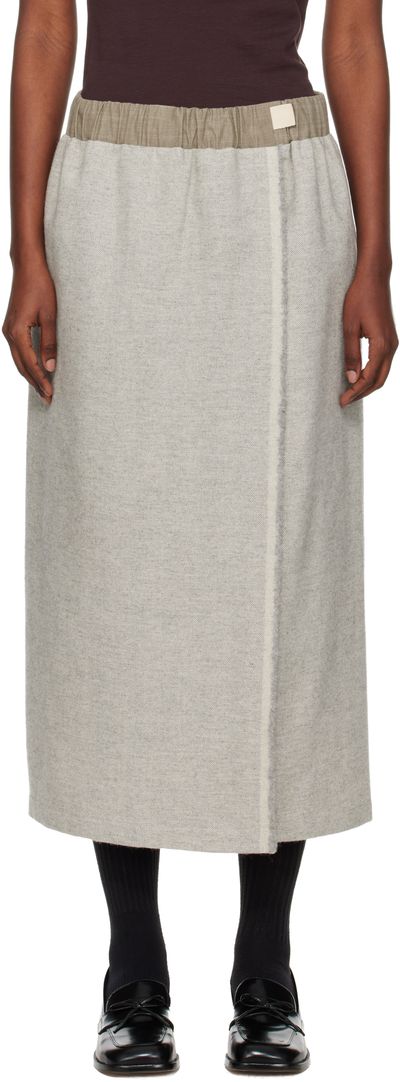 SC103 SC103 Gray Lucid Midi Skirt