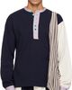 SC103 SC103 SSENSE Exclusive Navy & Off-White Guardian Henley - 1