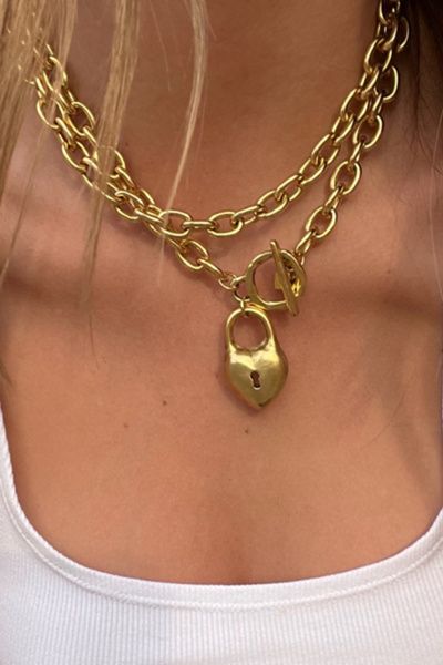 SC COLLECTION SC Collection Amalia Necklace in Gold, Women's at Urban Outfitters