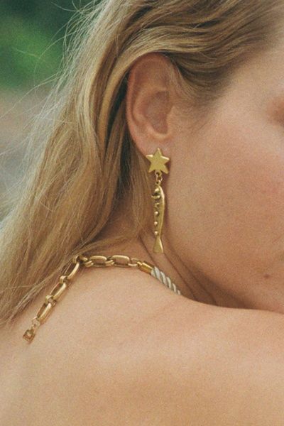 SC COLLECTION SC Collection Finn Earrings in Gold, Women's at Urban Outfitters
