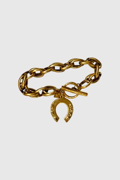 SC COLLECTION SC Collection Lucky Horseshoe Bracelet in Gold, Women's at Urban Outfitters