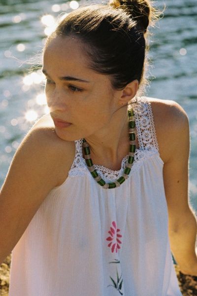 SC COLLECTION SC Collection Ruby Necklace in Green/Pink, Women's at Urban Outfitters