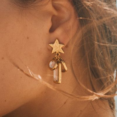 SC COLLECTION SC Collection Stevie Earrings in Gold, Women's at Urban Outfitters