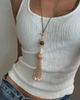 SC COLLECTION SC Collection Victoria Tassel Necklace in Pink/Green, Women's at Urban Outfitters - 1