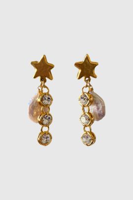 SC COLLECTION SC Collection Ziggy Earrings in Gold, Women's at Urban Outfitters
