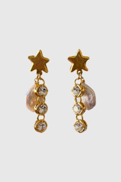 SC COLLECTION SC Collection Ziggy Earrings in Gold, Women's at Urban Outfitters