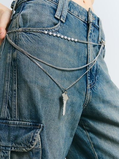 SCALETTO Long layered chain key chain