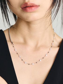 SCALETTO Pearl and ball necklace