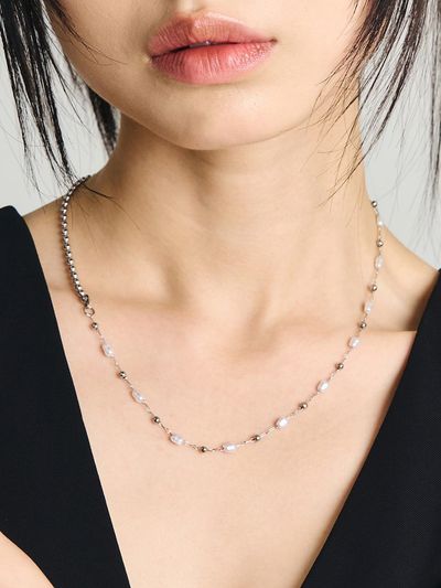 SCALETTO Pearl and ball necklace