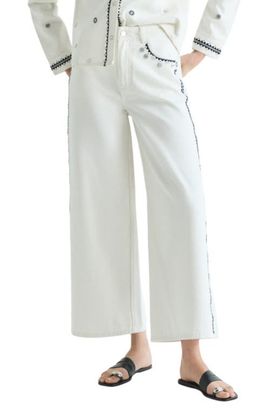 Scalpers Scalpers Contrast embroidered jeans