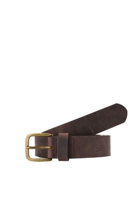 Scalpers Scalpers Gold Buckle Leather Belt