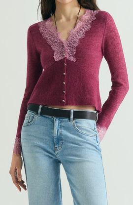Scalpers Scalpers Lace knit cardigan
