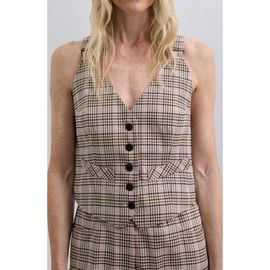 Scalpers Scalpers Pinkcheck Vest 