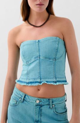 Scalpers Scalpers Ques Corse Denim Top