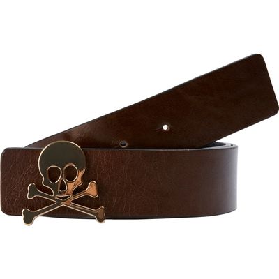 Scalpers Scalpers Spring Skull Leather Belt