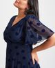 Scarlett & Jo Scarlett & Jo Victoria Velvet Flock Midi Dress - 5