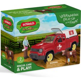 Schleich Schleich Farm World, Veterinarian Pick Up At The Farm, 29 Piece Vehicle Playset