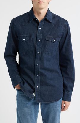 Schott NYC Schott NYC Cotton Denim Western Shirt