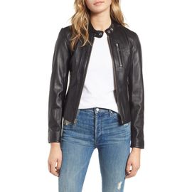 Schott NYC Schott NYC Lambskin Leather Moto Jacket