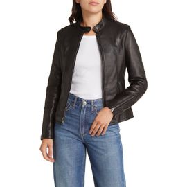 Schott NYC Schott NYC Leather Cafe Racer Moto Jacket