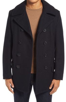 Schott NYC Schott NYC Melton Wool Blend Peacoat