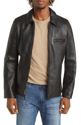Schott NYC Schott NYC Men's Waxy Leather Delivery Jacket