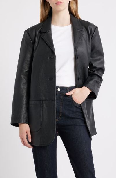 Schott NYC Schott NYC Oversize Leather Blazer