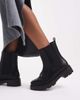 Schuh Schuh Abbie Wide Fit chunky chelsea boots in black - 4