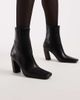 Schuh Schuh Bryson curved heel mid ankle boots in black - 1