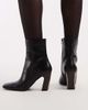 Schuh Schuh Bryson curved heel mid ankle boots in black - 3