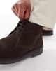 Schuh Schuh Dale chunky lace-up shoes in chocolate suede-Brown - 4