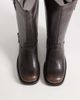 Schuh schuh Disk pull on boots with buckle details in brown PU-Neutral - 3