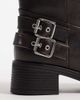 Schuh schuh Disk pull on boots with buckle details in brown PU-Neutral - 4