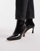 Schuh Schuh heeled mid ankle boots in burgundy patent-Red - 1
