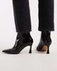 Schuh Schuh heeled mid ankle boots in burgundy patent-Red - 4