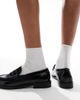 Schuh schuh Lillian penny loafers in black crinkle leather - 2