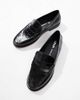 Schuh schuh Lillian penny loafers in black crinkle leather - 4