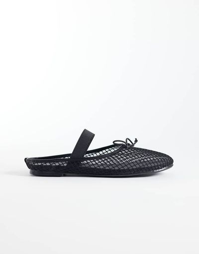 Schuh schuh Linnet slip on mesh ballet flats in black