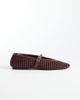 Schuh schuh Lisbeth double buckle woven ballet flats in brown - 1