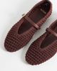 Schuh schuh Lisbeth double buckle woven ballet flats in brown - 2