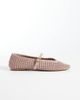 Schuh schuh Lisbeth double buckle woven ballet flats in pink - 1