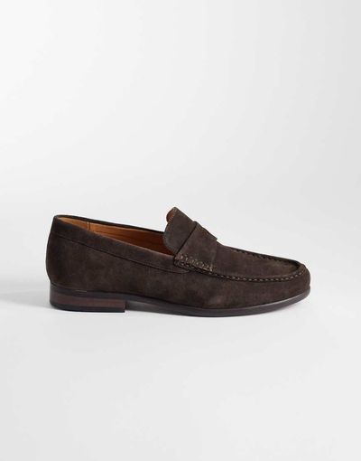 Schuh schuh Rico loafers in choc suede-Brown