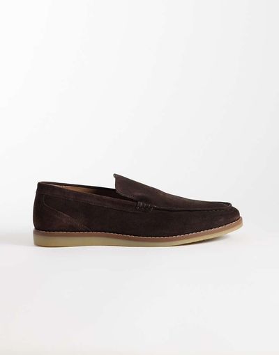 Schuh schuh Risk loafers in choc suede-Brown